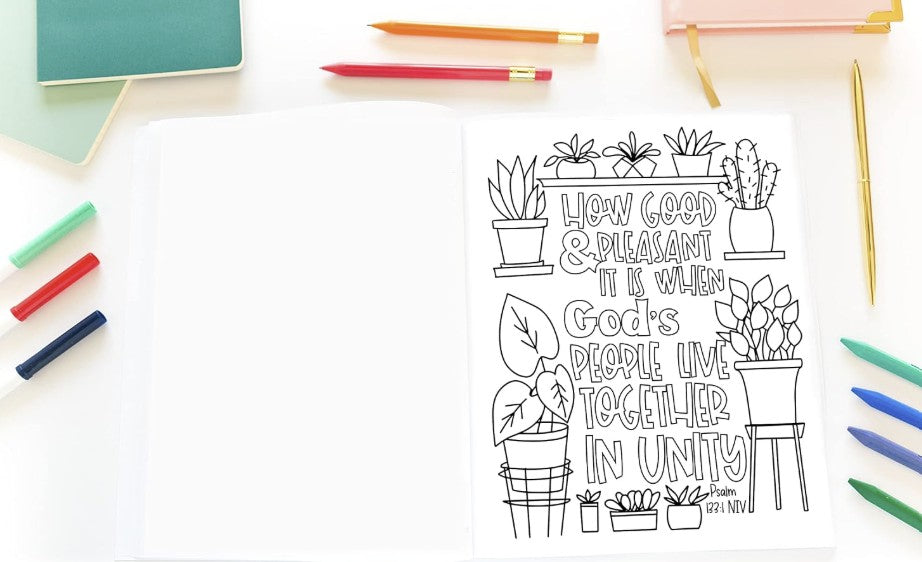 The Bible Coloring Book for Girls: Color 40 Cute Designs of Inspirational Verses & Christian Artwork