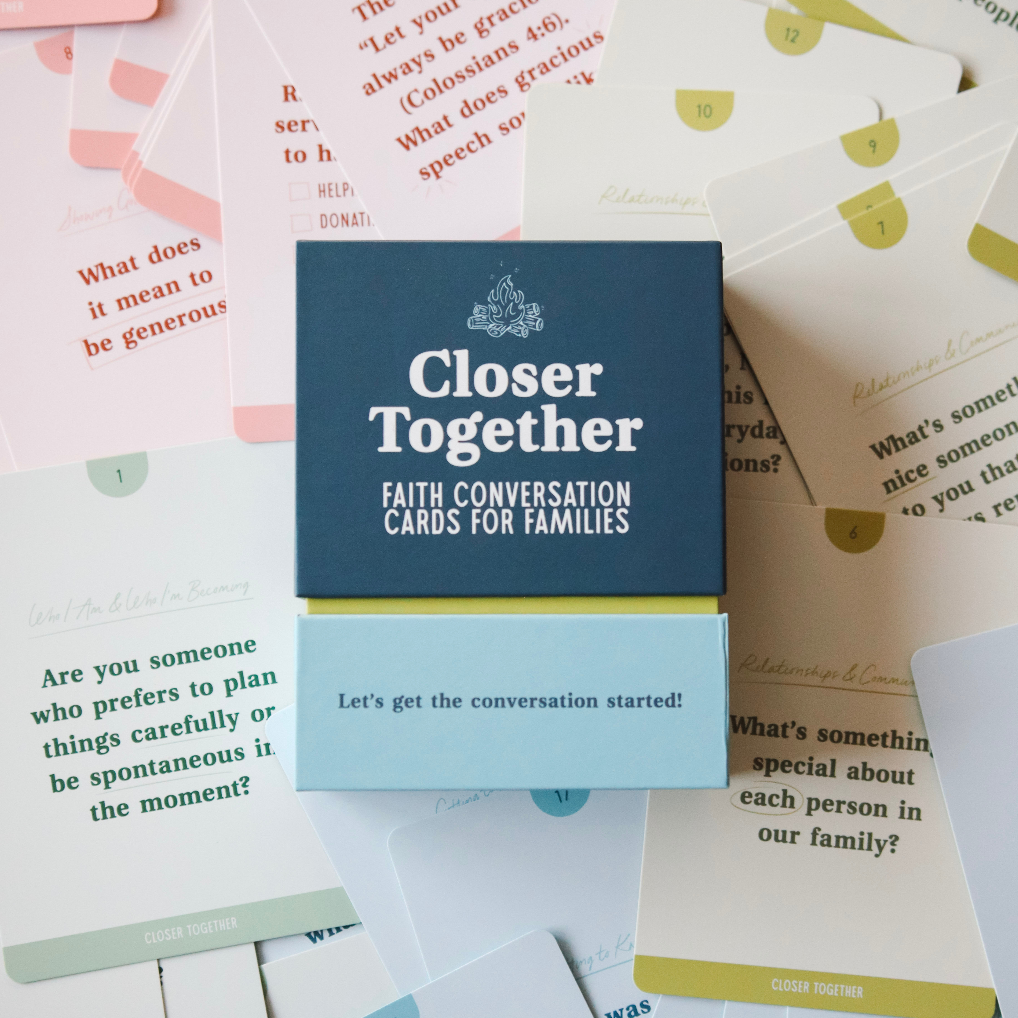 Closer Together: Faith Conversation Cards for Families