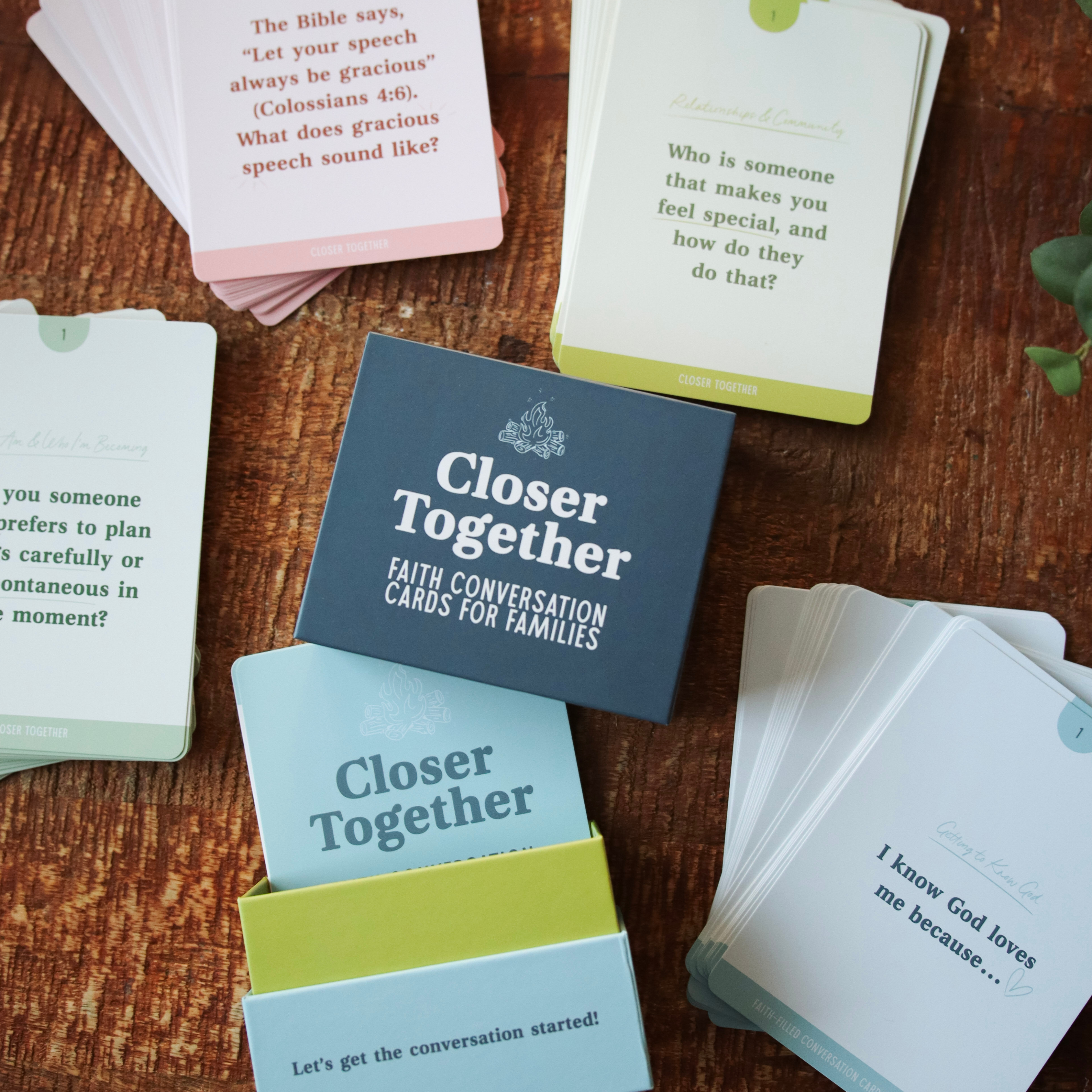 Closer Together: Faith Conversation Cards for Families
